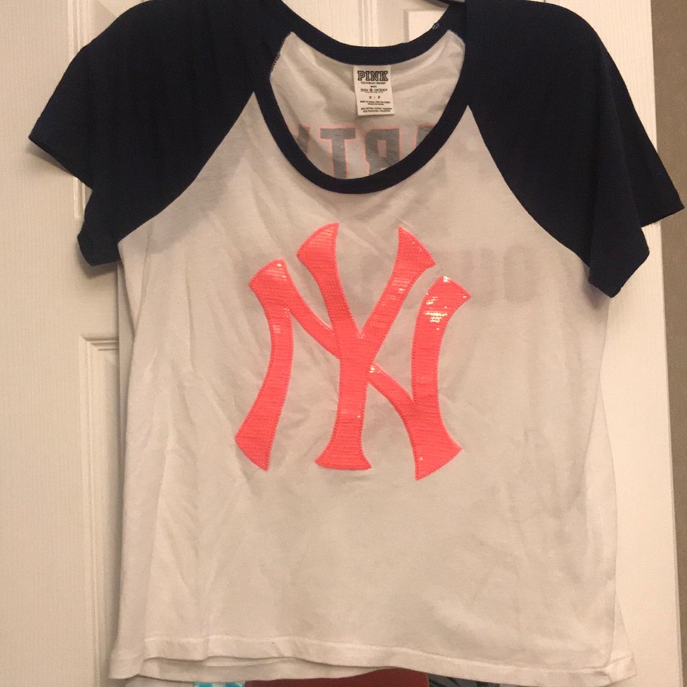 Yankee tee sequin tee from PINK. Size small